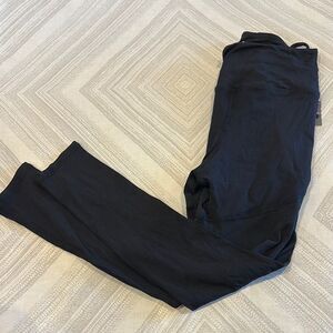 Nux Women’s Doublecross Black Ribbed 7/8 Leggings Size S NWT